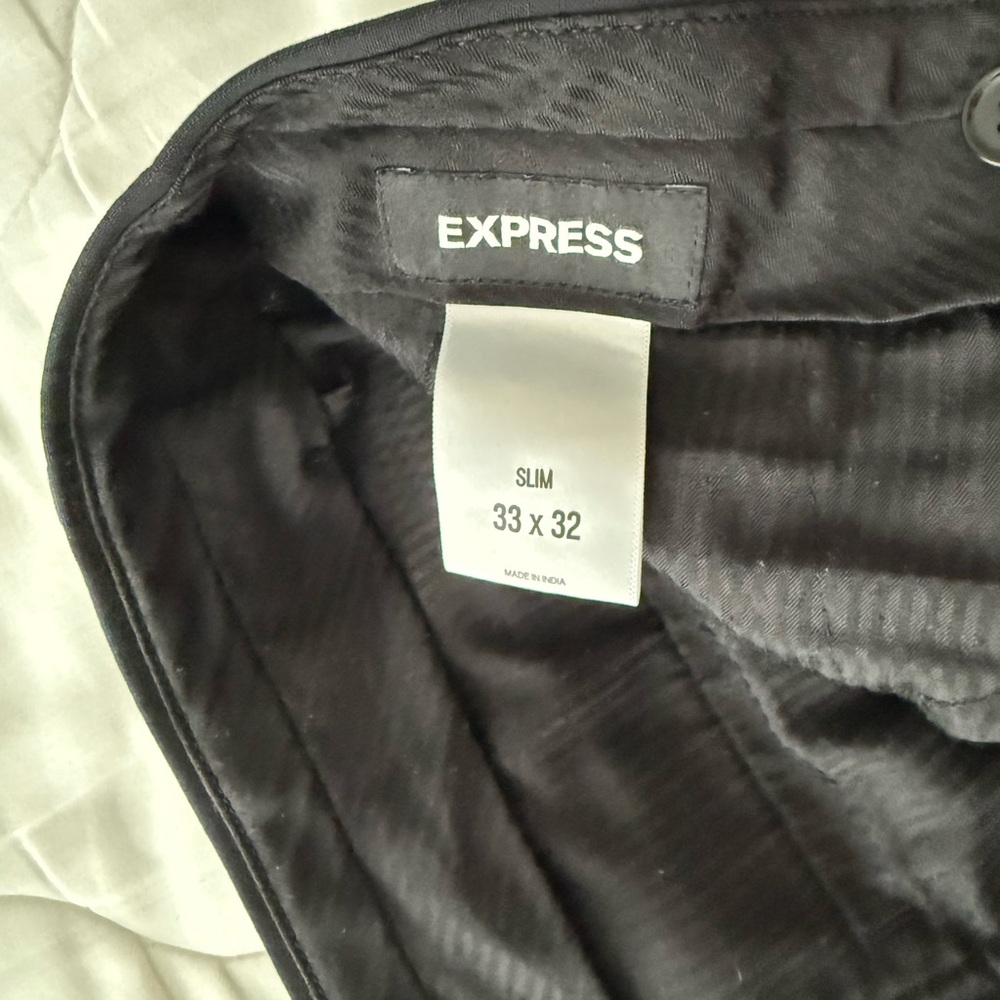 Express Men's Slim Fit Black Pants